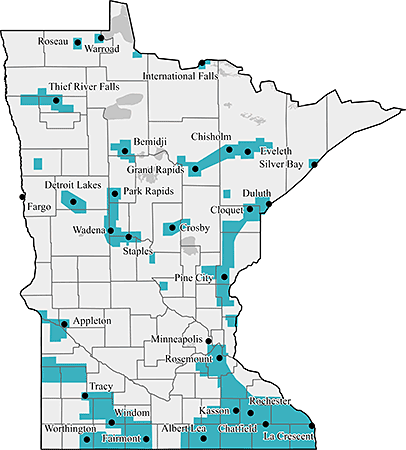 Service Area Map | Minnesota Energy Resources